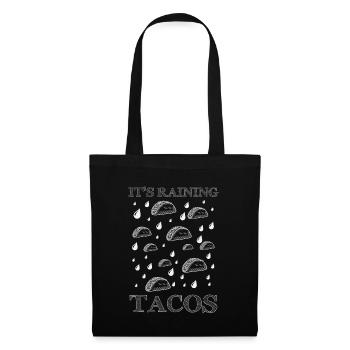 Liebe Tacos seine Raining Tacos Geburtstagsgeschenkidee - Stoffbeutel - Schwarz - Vorne