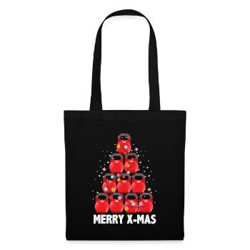 Christmas Funny Kettlebells Tree Holiday Workout - Tote Bag - black - Front