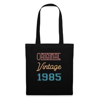 1985 - Vintage Original - Jubiläum - Stoffbeutel - Schwarz - Vorne