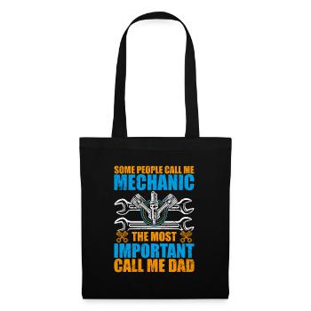 Some people call me mechanic - Sac en tissu - noir - Devant