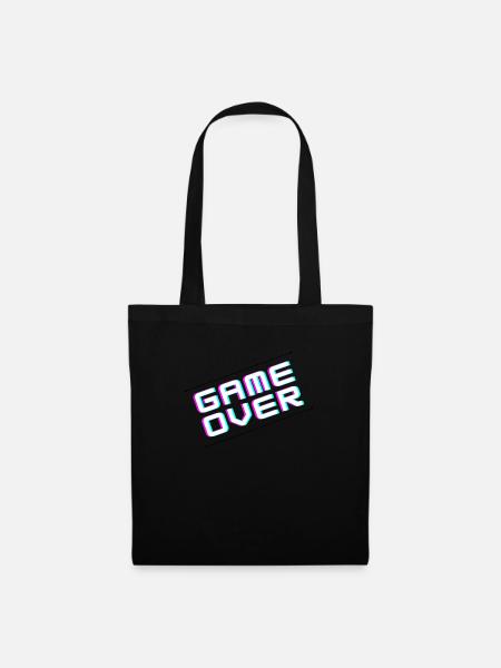 Game Over - Stoffbeutel - Schwarz