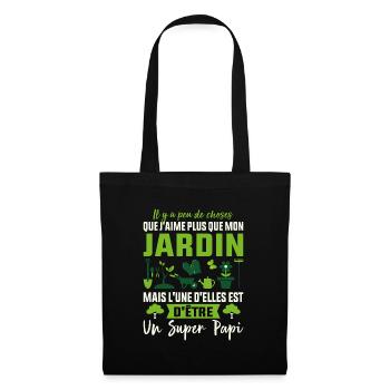 Idée de cadeau de jardinage amusant pour papi - Sac en tissu - noir - Devant