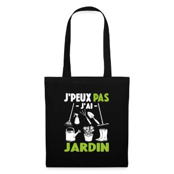 Je Peux Pas J'ai Jardin Cadeau De Jardinage - Sac en tissu - noir - Devant