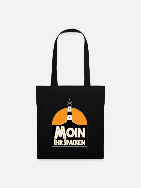 Farben änderbar | Moin Ihr Spacken - Stoffbeutel - Schwarz