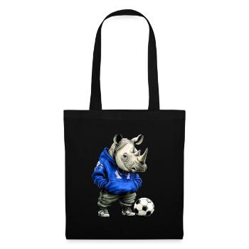 Rhinos Soccer / Soccer Rhinoceros - Sac en tissu - noir - Devant