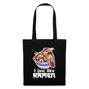 Witziger Ramen Nudel Drache Essen Japan Geschenk - Stoffbeutel - Schwarz - Vorne