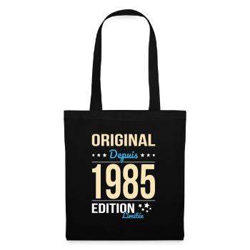 40 Jahre Jubiläum - Original seit 1985 - Stoffbeutel - Schwarz - Vorne