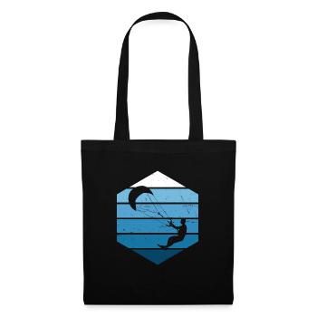 Kitesurfen Kitesurf Kite Kiten Kitesurfer - Sac en tissu - noir - Devant