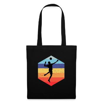 Faustball Damen Volleyball Fistball Faustballspiel - Stoffbeutel - Schwarz - Vorne