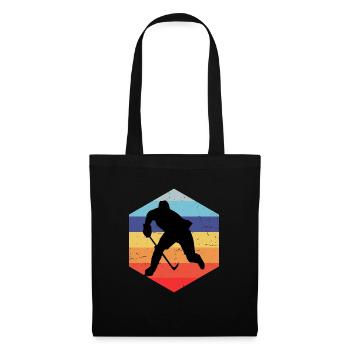 Ice Hockey Eishockey Damen Eishockey Spieler - Stoffbeutel - Schwarz - Vorne