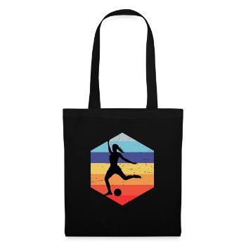 Football féminin Jouer au football masculin Football - Sac en tissu - noir - Devant