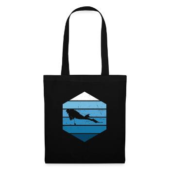 Taucher Free Dive Diver Scuba Diver Scuba Tauchen - Stoffbeutel - Schwarz - Vorne