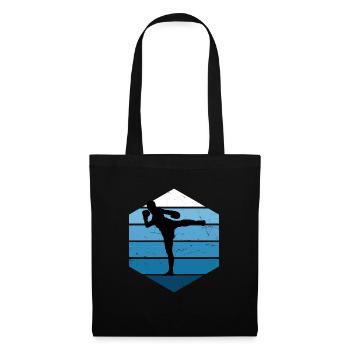 Boxe Thaï Thai Muay Thai Hommes Femmes - Sac en tissu - noir - Devant