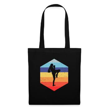 Muay Thai Boxer Hommes Thaï Boxe Femmes - Sac en tissu - noir - Devant