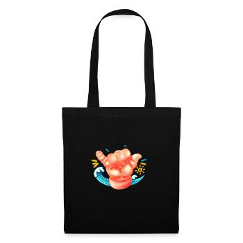 Vibrating and Tropical Shaka Hand - Tote Bag - black - Front
