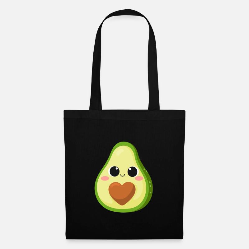 Avocado Frucht T-shirt geschenkidee - Stoffbeutel - Schwarz