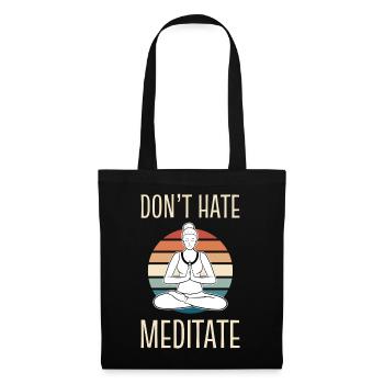 Méditation Méditer Yoga Yogi - Sac en tissu - noir - Devant