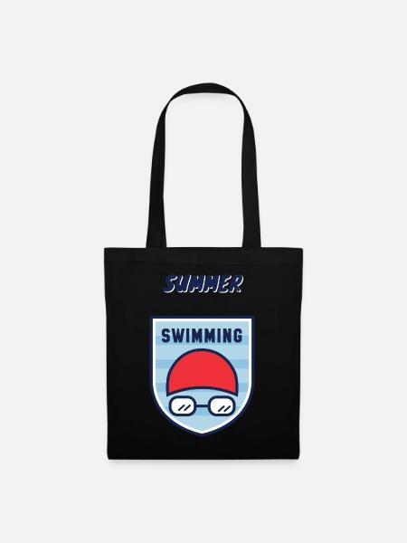 Sommer Swimming - Stoffbeutel - Schwarz