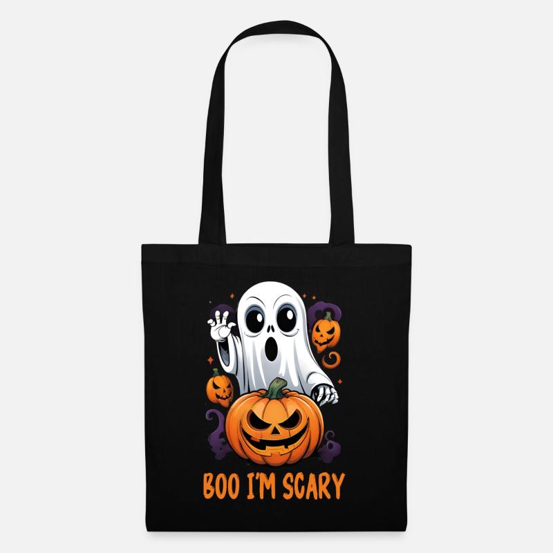Halloween Boo ich bin Unheimlich - Stoffbeutel - Schwarz