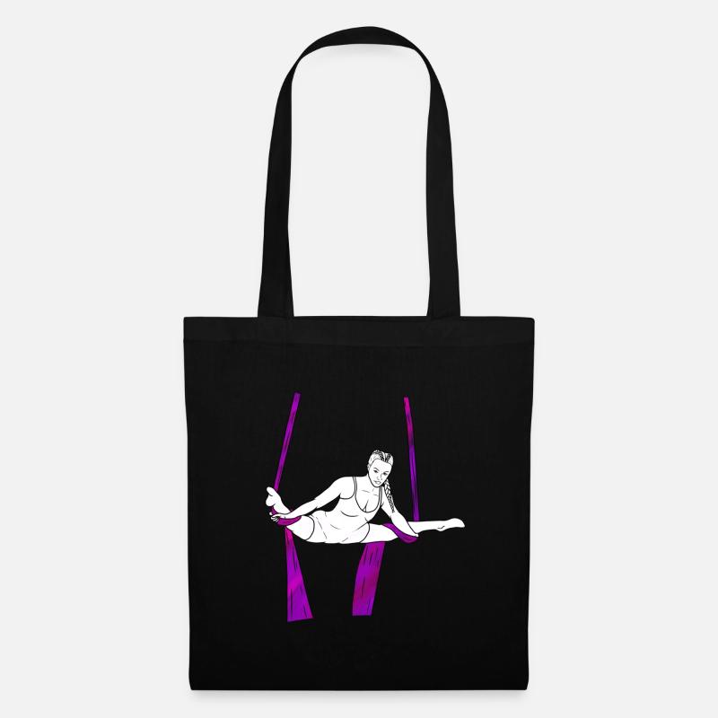 Aerial Silk Straddle - Tote Bag - black