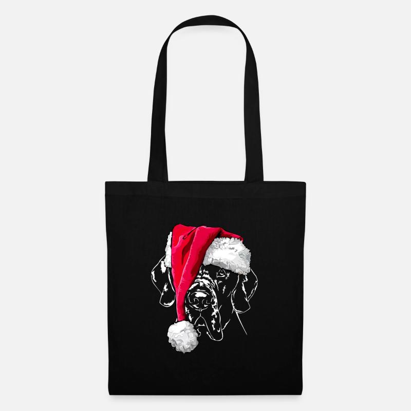DEUTSCHE DOGGE - GREAT DANE Weihnachten Wilsigns - Stoffbeutel - Schwarz