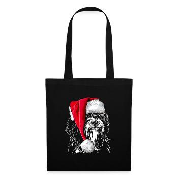 Santa TIBET TERRIER Chiens de Noël Wilsigns - Sac en tissu - noir - Devant