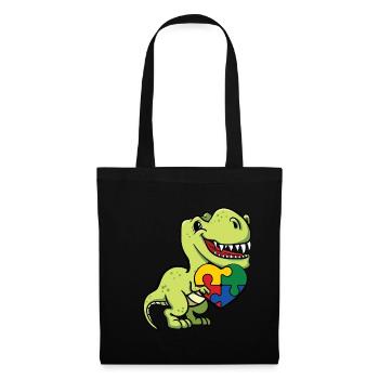 Dinosaures de l'autisme - Sac en tissu - noir - Devant