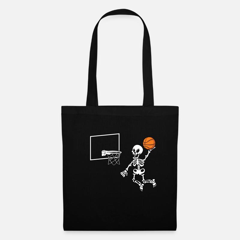 Squelette basketteur - Sac en tissu - noir