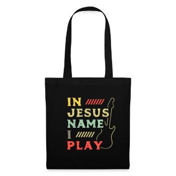 Au Nom de Jésus je joue - Sac en tissu - noir - Devant