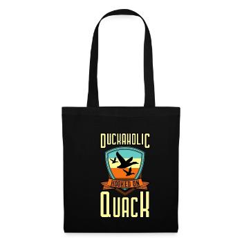 Duckaholic Hooked On Quack - Stoffbeutel - Schwarz - Vorne