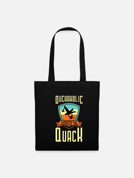 Duckaholic Hooked On Quack - Stoffbeutel - Schwarz