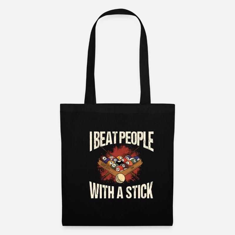 I Beat People With A Stick - Stoffbeutel - Schwarz