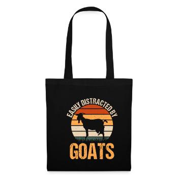 Easily Distracted By Goats - Tote Bag - black - Front