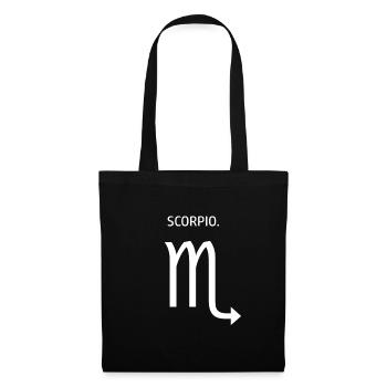 Signe du zodiaque Horoscope Scorpion Signe du zodiaque Du Scorpion - Sac en tissu - noir - Devant