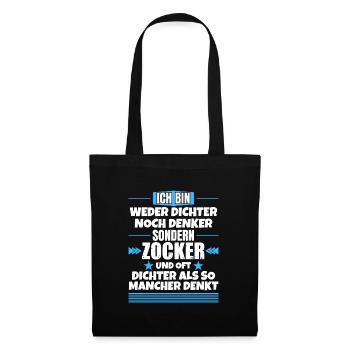 Neither poet nor thinker, but gambler - Tote Bag - black - Front