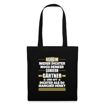 Ni poète ni penseur, mais jardinier - Sac en tissu - noir - Devant