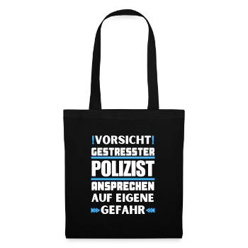 Don't talk to a stressed police officer! - Tote Bag - black - Front