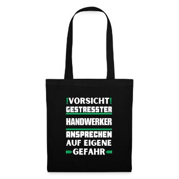 Ne parlez pas à un artisan stressé ! - Sac en tissu - noir - Devant