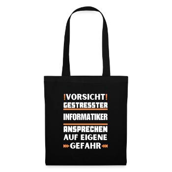 Don't talk to a stressed computer scientist! - Tote Bag - black - Front