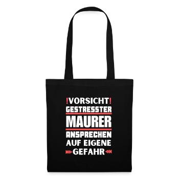 Ne parlez pas à des maçons stressés ! - Sac en tissu - noir - Devant