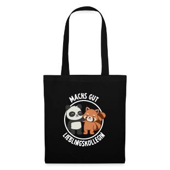 Lieblingskollegin Abschied Arbeit Geschenk - Stoffbeutel - Schwarz - Vorne