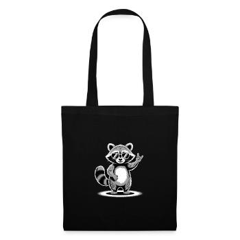 Raccoon Sunglasses - Tote Bag - black - Front