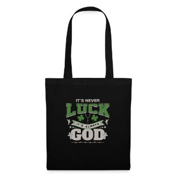 Ce n’est jamais de la chance, c’est toujours Dieu drôle Christian - Sac en tissu - noir - Devant