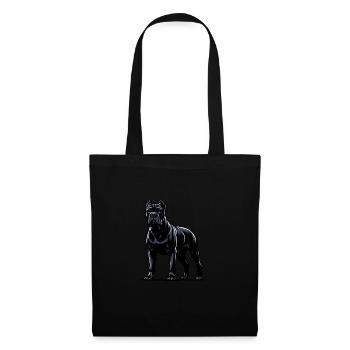 Majestätische Cane Corso Porträts - Stoffbeutel - Schwarz - Vorne