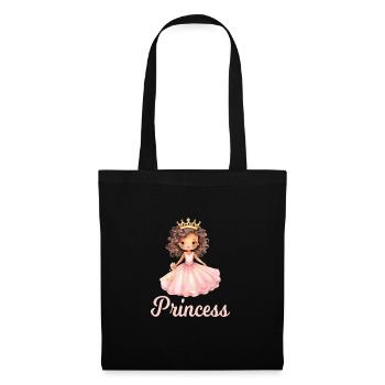 Prinzessin Kinder Kleine Prinzessin - Stoffbeutel - Schwarz - Vorne