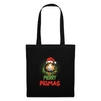 Merry Pigmas für einen Meerschweinchen Liebhaber - Stoffbeutel - Schwarz - Vorne