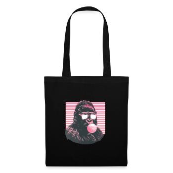 Gorilla mit Sonnenbrille Bubblegum für einen - Stoffbeutel - Schwarz - Vorne