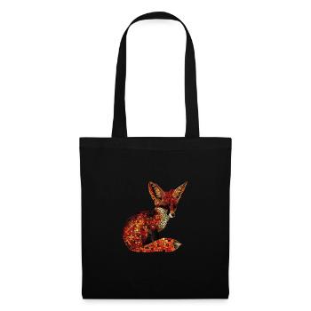 Fennek Wüste Fuchs Geometrischer Fuchs Kunstwerk - Stoffbeutel - Schwarz - Vorne