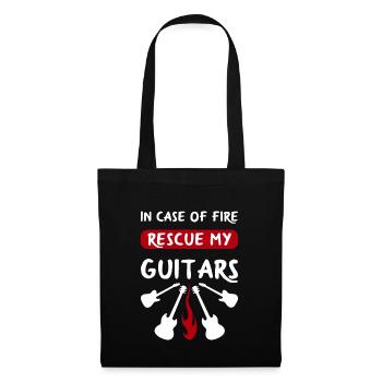 Guitar Fire Rescue Shirt Gift - Tote Bag - black - Front