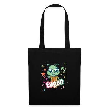 EUGEN - Beautiful boy name with cute alien - Tote Bag - black - Front